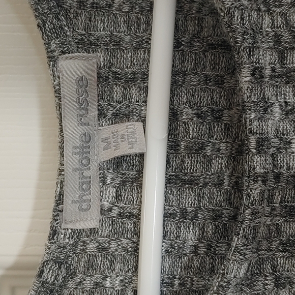 Charlotte Russe Gray Cropped Tank Top Size M - Picture 2 of 5